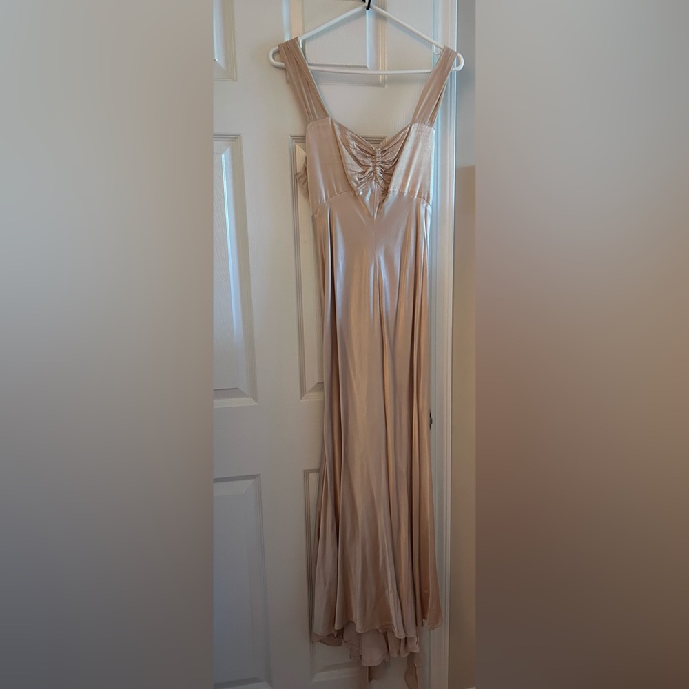 Anthropologie (Ghost London) Blush Silk Satin Maxi Dress